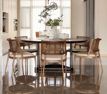Modern Wooden Dining Room Furniture for Hotel Luxury Modern Rattan Restaurant Chairs