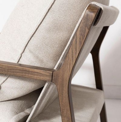 Modern Wooden Lounge Chair in Natural/Walnut Color for Living Room Decoration