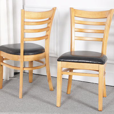Armless Brown/Walnut/Natural Wooden Dining Room Chairs W39*D42*H75CM for Nordic Style Hotel and Restaurant