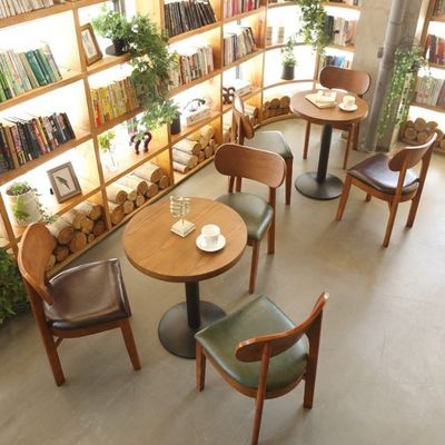 Hotel Restaurant Armless Nordic Wooden Dining Room Chair with Rubber Wood Frame