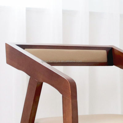 NO Folded Modern Dining Room Wood Chair Solid Wooden Chairs For Restaurant with Natural Color