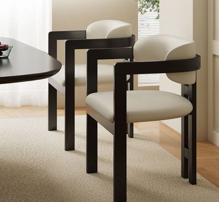 Living Room Chair Wooden Chairs Modern Sample Design Soft Seat Velvet Lamb Wool Dining Room for Mail Packing