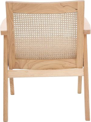 Wooden Chairs for Living Room and Hotel Modern Design Soft Seat Solid Wood Rattan Dining Room Chair