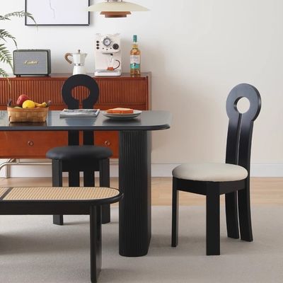 Hotel Restaurant Furniture Comfortable Solid Wood Dining Chair with Fabric Cushion W40*D47*H90CM