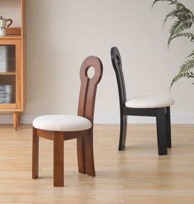 Hotel Restaurant Furniture Comfortable Solid Wood Dining Chair with Fabric Cushion W40*D47*H90CM