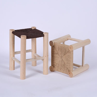 Living Room Stool Solid Wood Dining Chair NO Folded with Modern Design and Wood Seat