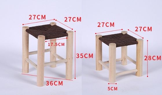 Living Room Stool Solid Wood Dining Chair NO Folded with Modern Design and Wood Seat