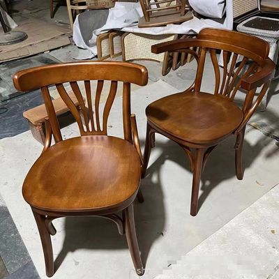 Modern Design Wooden Chairs with Recliner ROCKING and Upholstery PU Leather in Nordic Style