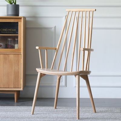 Solid Wood Modern Restaurant Chair for Natural Rattan Dining in Luxury Hotels and Restaurants