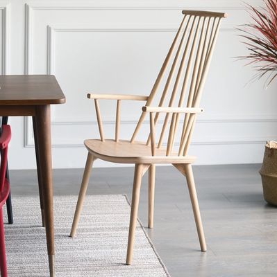 Solid Wood Modern Restaurant Chair for Natural Rattan Dining in Luxury Hotels and Restaurants