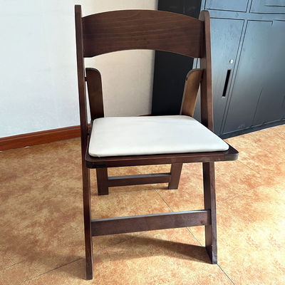 Office Dining and Wedding Wooden Folding Rattan Chairs with Nitrolacquer Finish