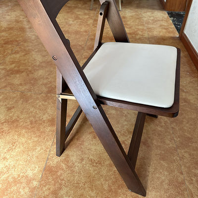 Office Dining and Wedding Wooden Folding Rattan Chairs with Nitrolacquer Finish