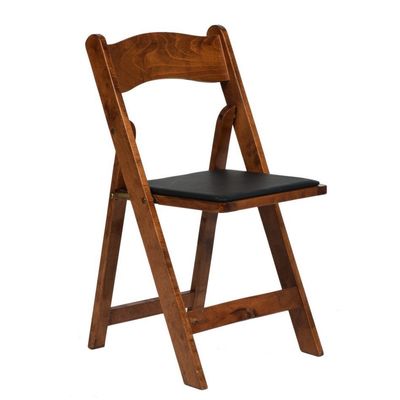 Office Dining and Wedding Wooden Folding Rattan Chairs with Nitrolacquer Finish