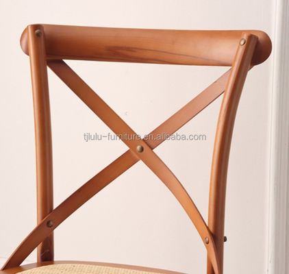 Modern Design Style Solid Wood X Cross Back Chair for Celebrity Wedding in Western Restaurant