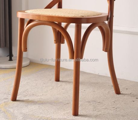 Modern Design Style Solid Wood X Cross Back Chair for Celebrity Wedding in Western Restaurant