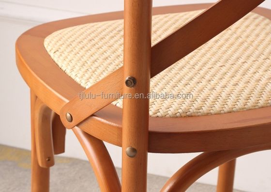 Modern Design Style Solid Wood X Cross Back Chair for Celebrity Wedding in Western Restaurant