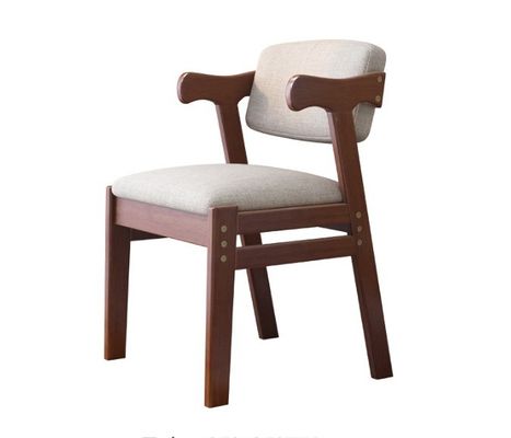 Modern Nordic Solid Wood Dining Chair with Armrest NO Folded Design Style Modern Folded NO