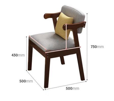 Modern Nordic Solid Wood Dining Chair with Armrest NO Folded Design Style Modern Folded NO