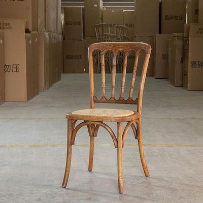 OEM Service Accepted Modern Solid Wood Rattan Chair for Restaurant in Nordic Style