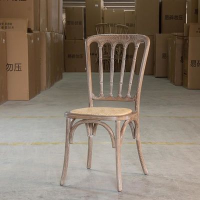 OEM Service Accepted Modern Solid Wood Rattan Chair for Restaurant in Nordic Style
