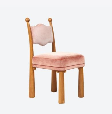 French Nordic Design Modern Solid Wood One Seat Lamb Wool Dining Room Wooden Chairs