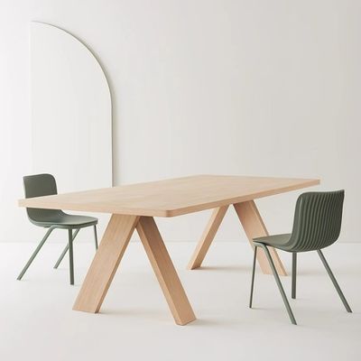 Wholesales Simple Wooden Dining Table for Restaurant Home Customized Multi Size Rectangle Tables