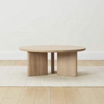 Home Furniture Modern Triangle Base Coffee Table in Walnut Color Wood Frame for Dining Room Furniture