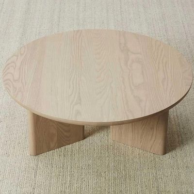 Home Furniture Modern Triangle Base Coffee Table in Walnut Color Wood Frame for Dining Room Furniture