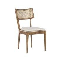 Modern Restaurant Furniture Design Rattan Back Wood Dining Chair with Fabric Upholstery