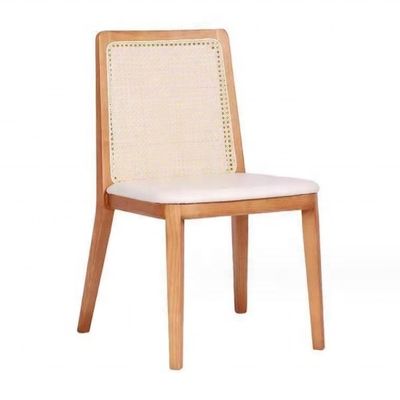 NC/PU Paint Finish Wood Upholstered Dining Chair for Modern Nordic Design and Solid Wood Style