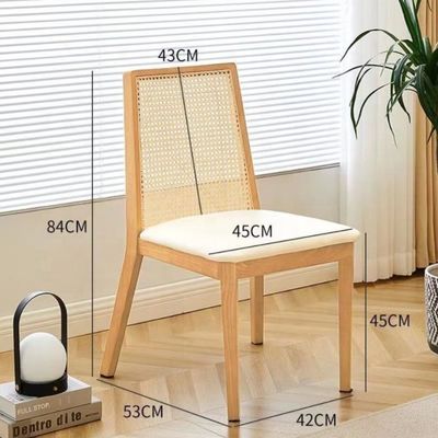 NC/PU Paint Finish Wood Upholstered Dining Chair for Modern Nordic Design and Solid Wood Style
