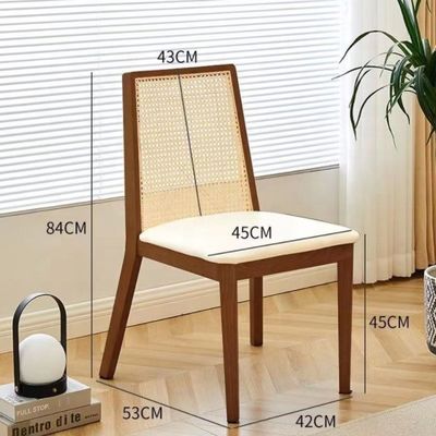 NC/PU Paint Finish Wood Upholstered Dining Chair for Modern Nordic Design and Solid Wood Style