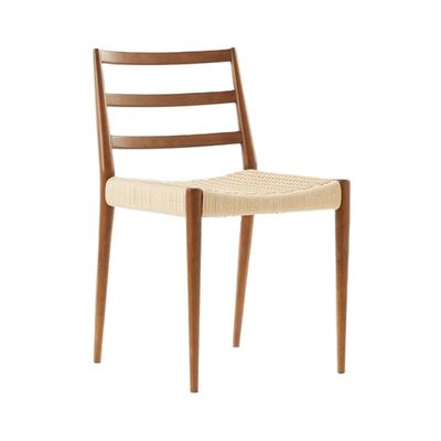 Solid Wood Frame Customized Designs Vintage Hotel Woven Cord Dining Chair For Events
