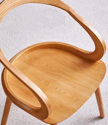 Restaurant Furniture Modern Solid Wood Dining Chair with Cerise Finish and Nordic Design