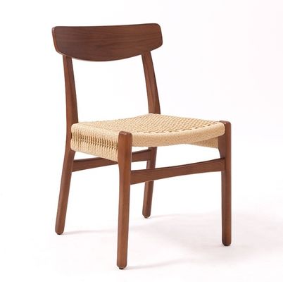 Wood Modern Woven Cord Solid Wood Dining Chair For Restaurant Hotel With And OEM Service Accepted