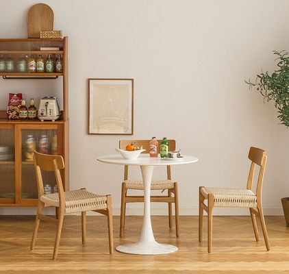 Wood Modern Woven Cord Solid Wood Dining Chair For Restaurant Hotel With And OEM Service Accepted
