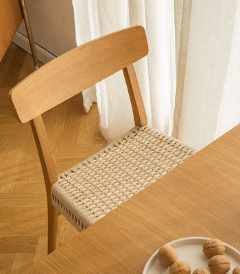Wood Modern Woven Cord Solid Wood Dining Chair For Restaurant Hotel With And OEM Service Accepted