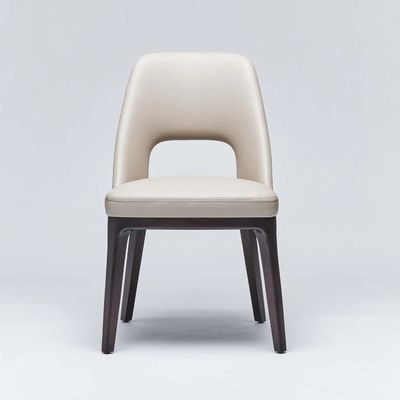 Customized Modern Design Solid Wood PU Leather Dining Room Arm Chair for Cafes and Restaurants 2023