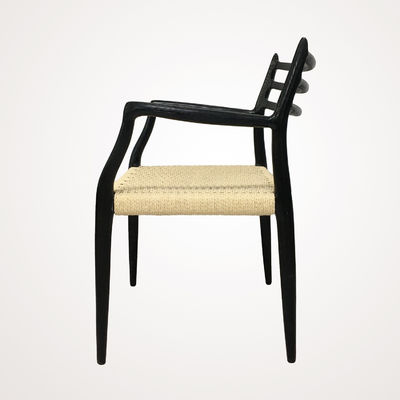 Designer Living Room Furniture Dining Chair Modern Cherry Wood Woven Paper Cord Solid Wood Chair