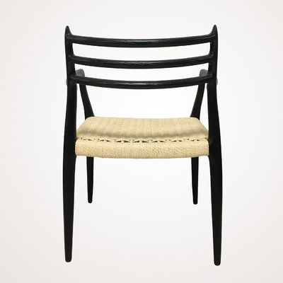 Designer Living Room Furniture Dining Chair Modern Cherry Wood Woven Paper Cord Solid Wood Chair