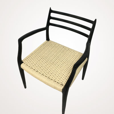 Designer Living Room Furniture Dining Chair Modern Cherry Wood Woven Paper Cord Solid Wood Chair