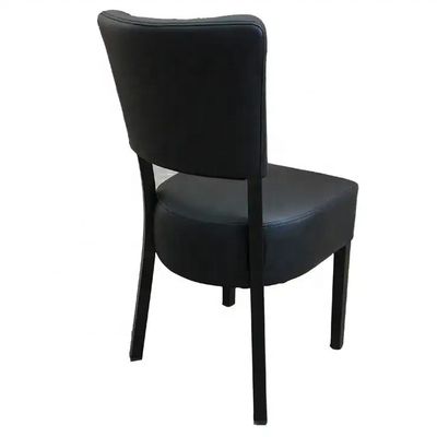 Walnut PU Leather Upholstered Dining Chair for Cafes Restaurants and Hotel Event Banquets