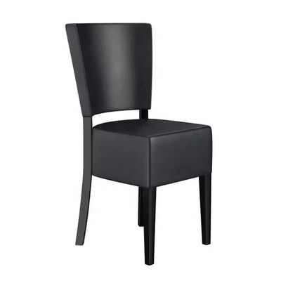 Walnut PU Leather Upholstered Dining Chair for Cafes Restaurants and Hotel Event Banquets