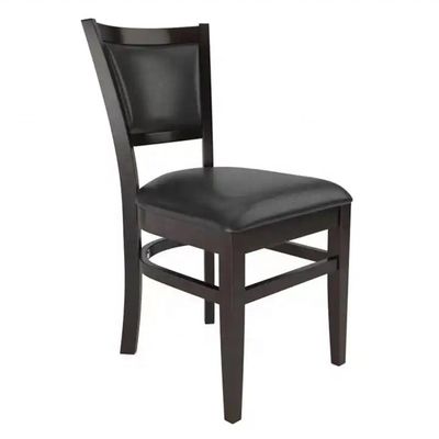 Walnut PU Leather Upholstered Dining Chair for Cafes Restaurants and Hotel Event Banquets