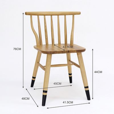 Modern Design Style Nordic Exquisite Workmanship Windsor Solid Wood Dining Chair for Restaurant Seating Furniture