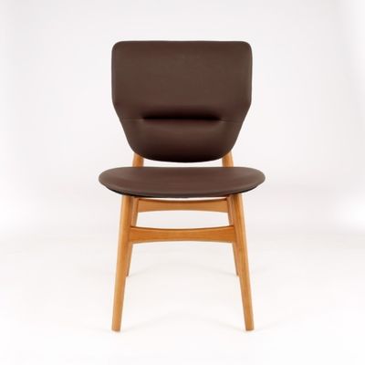 Modern Dining Room Furniture Upholstered Leather Wood Chair in Traditional Design and Customized Color