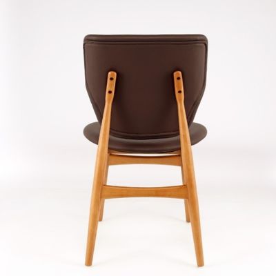 Modern Dining Room Furniture Upholstered Leather Wood Chair in Traditional Design and Customized Color