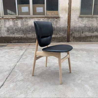 Modern Dining Room Furniture Upholstered Leather Wood Chair in Traditional Design and Customized Color