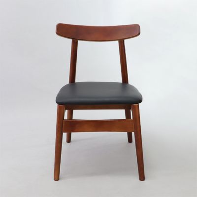 Hotel Restaurant Solid Wood Dining Chairs with Upholstered Seat and Customizable Options