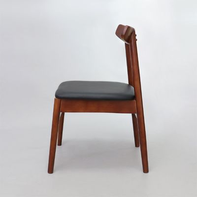 Hotel Restaurant Solid Wood Dining Chairs with Upholstered Seat and Customizable Options